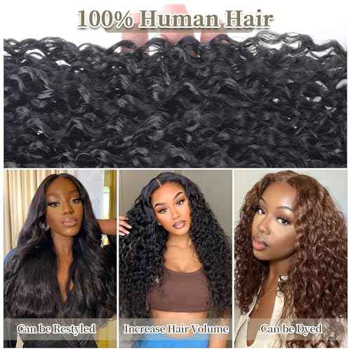Jerry Curly Wave Human Hair 3 Bundles Brazilian Raw Virgin Hair Weave Bundles Jerry Curly Wet And Wavy 12A Grade Long Unprocessed Human Hair Extensions Natural Black 100g/pc 20 22 24inch