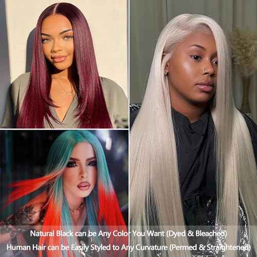 12A Human Hair Bundles 22 24 26 Inch Straight Bundles Human Hair 100% Unprocessed Brazilian Virgin Weave 3 Bundles Deals Thick & Tangle Free¡¦