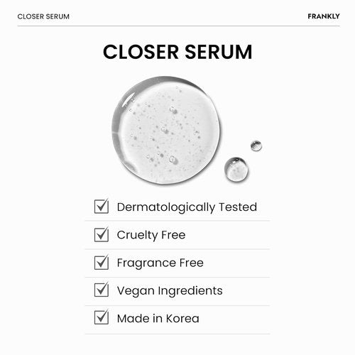 FRANKLY Closer Serum Mega Jumbo | Pore Minimizer Serum | 9 Peptides, Vegan Collagen, Adenosine, PHA | Korean Pore Minimizer for Glass Skin, Anti-Aging, Hydration, Elasticity | 3.38 fl oz