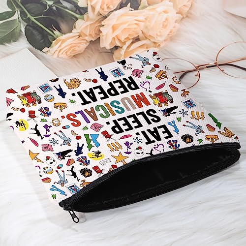 POFULL Broadway Acting Gift Musical Theatre Gift (Eat Sleep Musicals Cosmetic Bag)