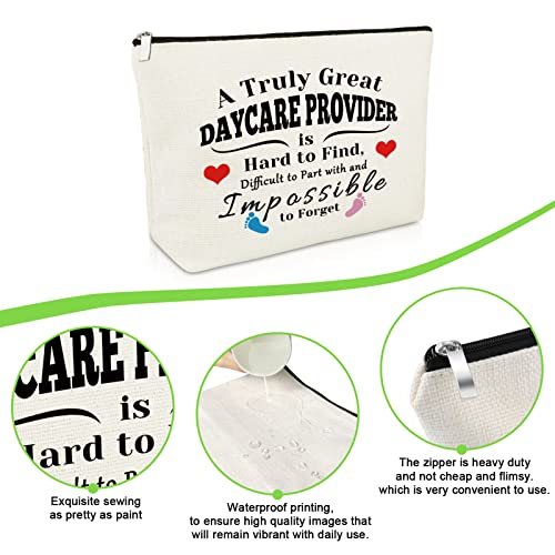 Daycare Provider Appreciation Gift Teacher Gift for Women Cosmetic Bag Makeup Bag Thank You Gift Childcare Provider Gifts Childhood Educators Gift Teacher's Day Christmas Birthday Gifts