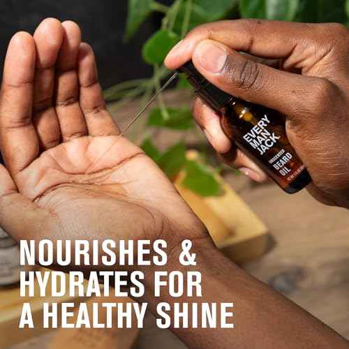 Every Man Jack Mens Beard Oil - Vanilla + Cedar Fragrance - Deeply Moisturizes and Softens Your Beard and Adds a Natural Shine - Naturally Derived with Shea Butter and Argan Oil - 1 fl oz (2 Pack)