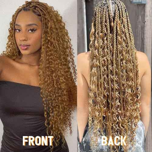 QTHAIR 16A Grade Deep Wave Bulk Human Hair for Braiding, 18 Inch, 200g, Honey Brown #27, Human Bulk Hair for Micro Braiding No Weft, Curly Human Hair for Boho Braids