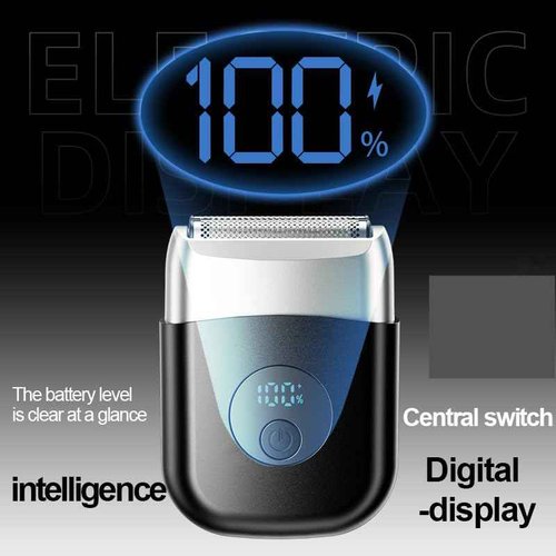 PYDINU Electric Foil Shavers for Men, New Mini Electric Razor with 3 Floating Blades, LED Display, USB-C Fast Rechargeable, Travel Portable Beard Trimmer for Men, Gifts for Dad Him (Black)