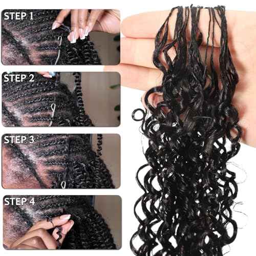 Beauty Youth Afro Kinky Curly Human Crochet Hair - Knotless Pre-Separated Feather-Light Crochet Human Hair Extensions For Braids - 110g/Pack
