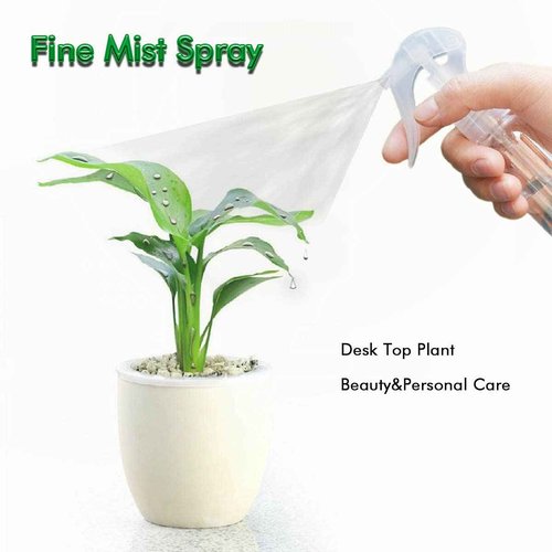 KwoKmarK Small Spray Bottles, Hair Spray Bottle 3.5oz/100ml Clear Plastic Fine Mist Travel Size Mini Empty Bottle Set Refillable Reusable Liquid Container for Essential Oils Water Squirt (2 Pack)
