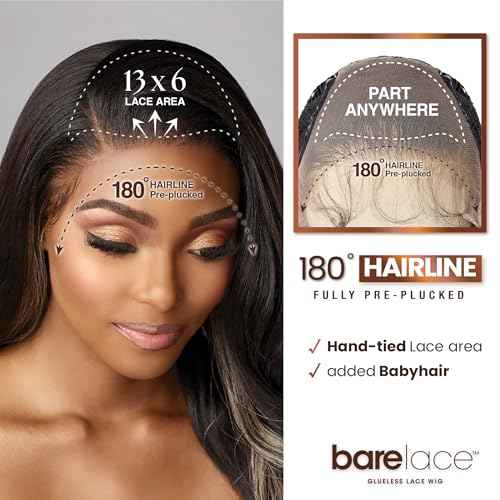 Sensationnel Bare Lace 13X6 Wigs - Unit 12 Lacefrontal Glueless Synthetic 180 Degree Preplucked Hairline (2 DARKBROWN)