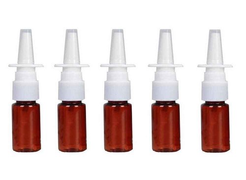 erioctry 12PCS 10ml Refillable Amber Plastic Nasal Bottles Fine Mist Sprayers Cosmetic Makeup Perfume Storage Container Container for Essential Oils Travel Perfumes Use (10ml)