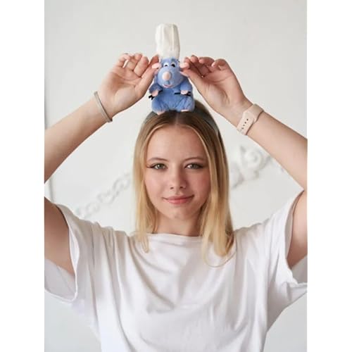 Rat Headband, Mouse Plush Cute Mouse Stuffed Animal Headwear Cartoon Costume Props Funny Gifts for Adults