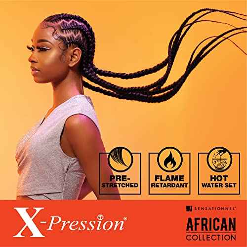 Sensationnel X-pression prestretched braiding hair - 6x braid 58 inch all kanekalon flame retardant synthetic braid for box braids and twists (27 HONEYBLONDE)
