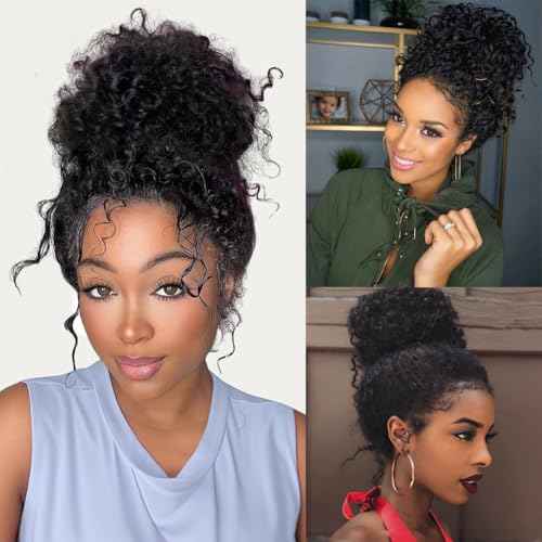 360 Full Lace Human Hair Wig Hidden Strap Deep Wave HD Lace Front GluelessWigs with Drawstring Natural Hairline Curly Human Hair Frontal Wigs for Black Women Natural Color 18 Inch