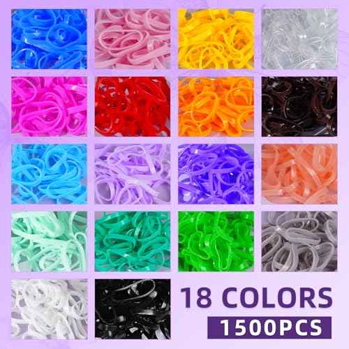 Hair Accessories Set for Girls Toddlers - Colorful Small Bands for Hair, No Damage Elastic Hair Ties, Clips and Topsy Tail Tools
