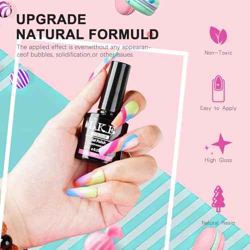 LKEE Gel Nail Polish Kit with U V Light 108W, 65 Pcs Gel Nail Polish Set All Season Gels Nail Kit Essential Manicure Tools for DIY Nails Art Gifts for Women (36KIT-color 1)