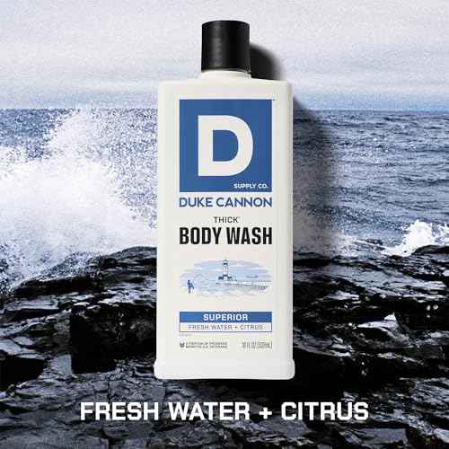 Duke Cannon Thick Body Wash - Superior, Men¡¯s Premium Body Wash, Deep Clean, Refreshing Scent, Large 18oz Bottle, Sulfate-Free, Moisturizing Formula (3 Pack)