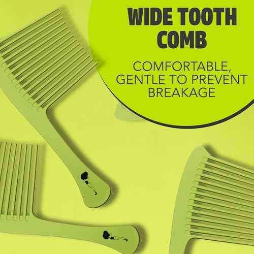 Pardon My Fro Wide Tooth Comb - Effortlessly Detangles Curly Hair - Smooth Coated Wide Tooth for Comfortable Styling