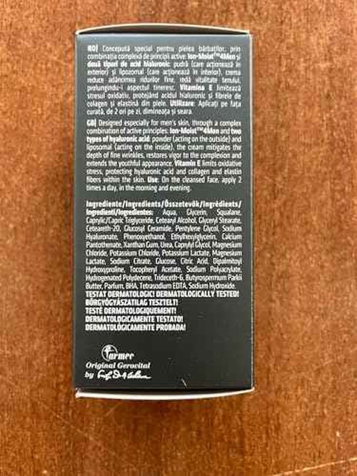 GEROVITAL MEN Anti Wrinkle Face Cream with Hyaluronic Acid, Vitamin E, Facial Skin Care, Moisturizer Face Cream, Anti Aging, 30 milliliters