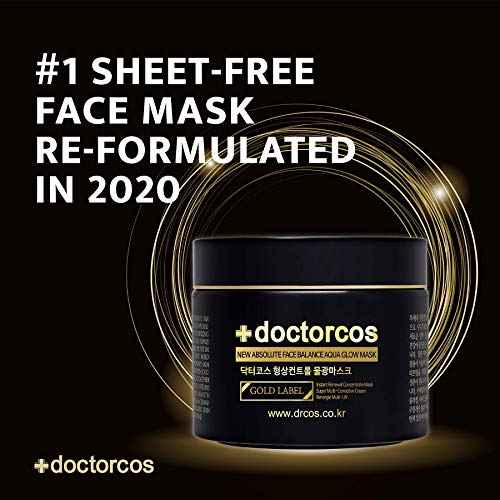 Gold Label Water Glow Mask Cream (4th Generation) | New Absolute Face Balance Aqua Glow Mask | Moisturizing Sleeping Pack | Face Lifting & Wrinkle Improvement | Korean Skincare | 3.71 oz