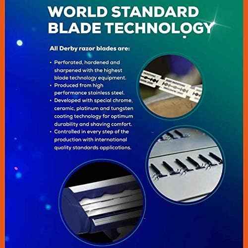 600 "Derby Premium" Single Edge Razor Blades for straight razor