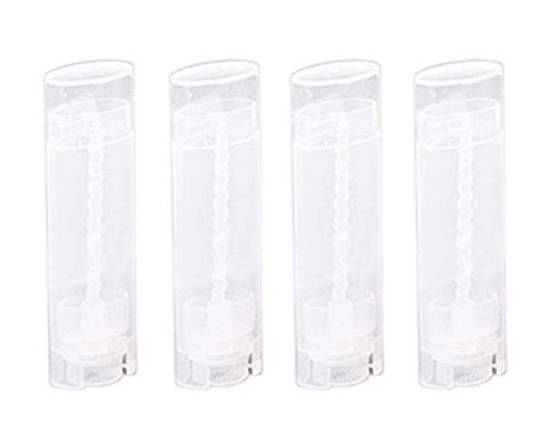 CTKcom 100 Pcs Oval Lip Balm Tubes With Lids,Plastic Deodorant Lip Lipstick Balm Tubes,Empty Plastic Containers 5ml 5Gram,Chapstick Tubes100Pcs (Clear)