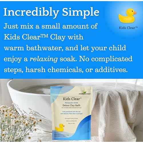 Kids Clear Detox Clay Bath, 100% Pure Sodium Bentonite - Cleansing and Purifying, by -Evenbetternow LLC ? 2.5 lb (40 oz) Standard Size