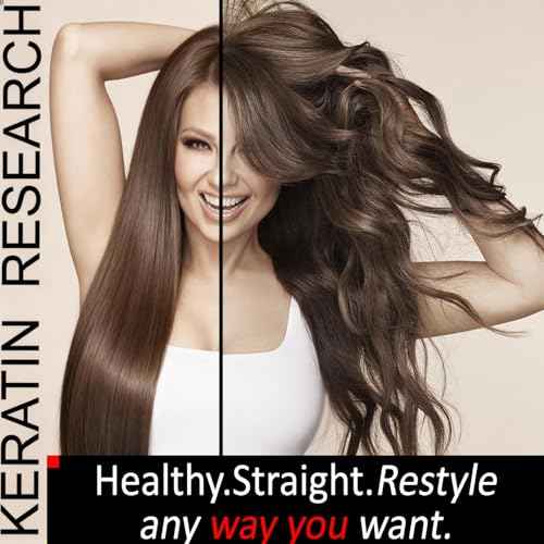 Brazilian Keratin Hair Straightening Complex (2x 120ml) - Blowout Long-Lasting Treatment with Argan Oil for Smooth, Professional Straightening Results - Keratin Research