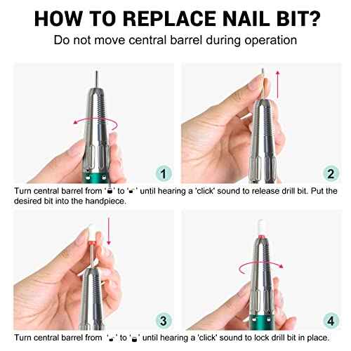 Handpiece for MelodySusie MM400C 2080 Old Version - Professional Coreless Brush Nail Drill, Sparkle Plus, Green