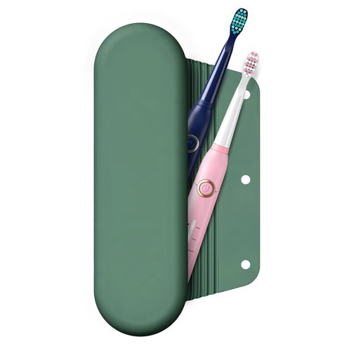 iTokGok Silicone Electric Toothbrush Travel Cover, Toothbrush Travel Containers Bag Case,Keeps Toothbrush Fresh and Clean, Fits Most Manual and Electric Toothbrushes - Midnight Green