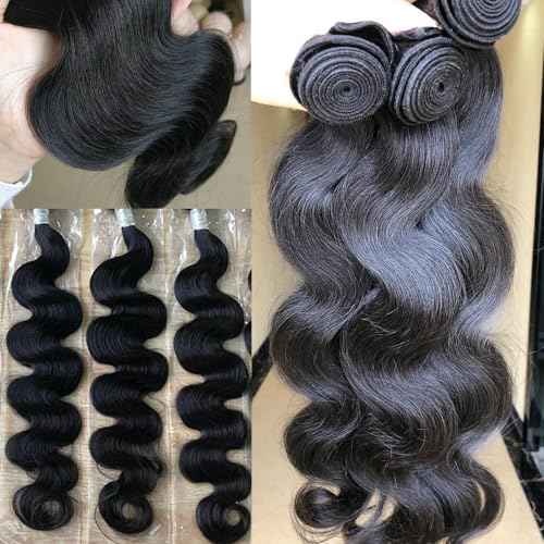 Body Wave Human Hair Bundles One-Directional Cuticles 12 14 16 Inch 3 Bundles Human Hair Weave 12A Unprocessed Brazilian Virgin Human Hair Extensions