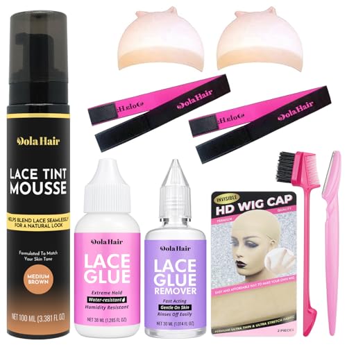 Dolahair Lace Tint Spray Mousse for Lace Front Wigs - Melting Foam, Hair Mousse, Wig Glue, and Installation Kit