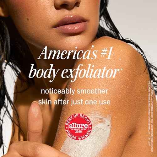 First Aid Beauty - KP Bump Eraser Body Scrub with 10% AHA, Keratosis Pilaris Skin Exfoliater with Glycolic and Lactic acids, Helps Reduce Chicken Skin Bumps, Safe for Sensitive Skin, 8 oz, 2ct