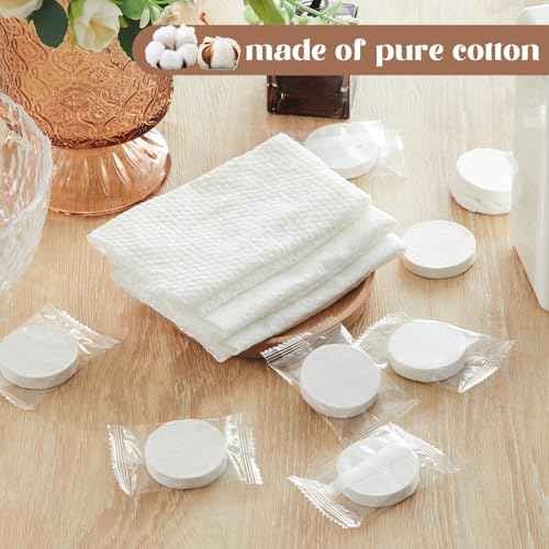 Tellingyou Larger Compressed Towel Bulk 14 x 10'' Thicker Disposable Face Washcloths, Portable Coin Tissues Cotton Wipe Tablets Travel Size Individual Wrap Reusable for Travel Hand Clean