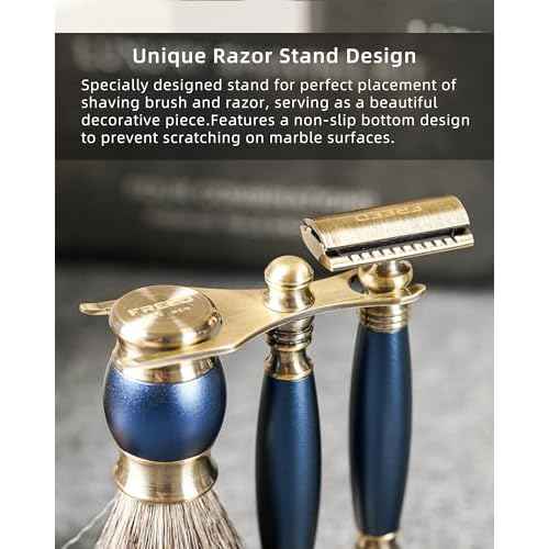 FREED Luxury Shaving Set for Men - Double Edge Safety Razor with alloy handle include 120 count Japanese 6cr13 Stainless Steel blade, It's the best gift for men, fathers,or birthdays