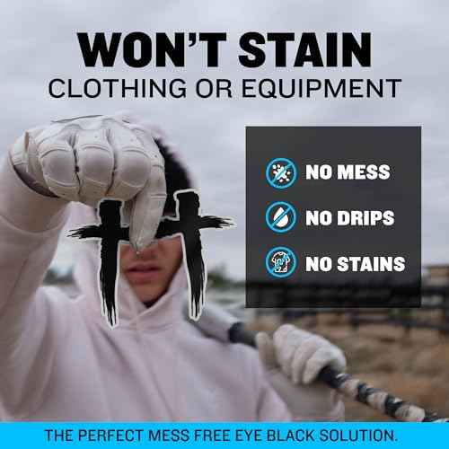 Sports Eye Black Temporary Tattoos (Cross - 6 Pack) Made in The USA No Grease, No Mess, Fast Application Eye Black Accessories for Football, Baseball, Softball, Lacrosse & More