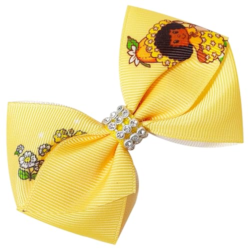LUV HER Licensed Girls Hair Bows - Strawberry Shortcake Themed Hair Accessories Gift Set, 7-Piece 4-Inch Bundle, Alligator Clips, Ages 3+