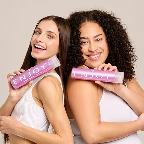 Enjoy Luxury Shampoo & Conditioner- Eliminates Frizz Cleansing Moisturizing Smoothing - Sulfate Free For Thick Coarse or Curly Hair (10.1 Fl Oz)