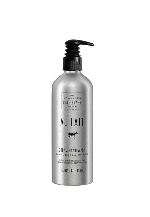 Scottish Fine Soaps Au Lait Cream Hand Wash 500ml Aluminium Pump Bottle