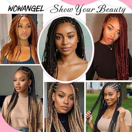 WOWANGEL Human Braiding Hair For Boho Braids 100g,100% Unprocessed Brazilian Virgin Hair, 12A Deep Wave Knotless Bohemian Bundles, Curly Hair Extensions,2 Bundles,Auburn Brown(30),24 Inch
