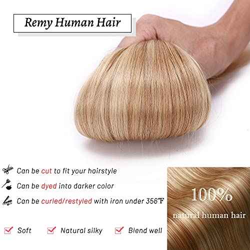 S-noilite One Piece Clip in Extensions Human Hair 5 Clips 3/4 Full Head Ash Blonde to Bleach Blonde Hair Extension for Women,One-Piece Design Clip on Hairpieces 20 Inch 95g