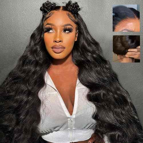7x6 Body Wave Glueless Wigs Human Hair Pre Plucked Pre Cut 250% Density Drawstring Wig Human hair 7x6 HD Lace Front Wigs Human Hair for Black Women Pre Everything Ready to Go Wig 18inch
