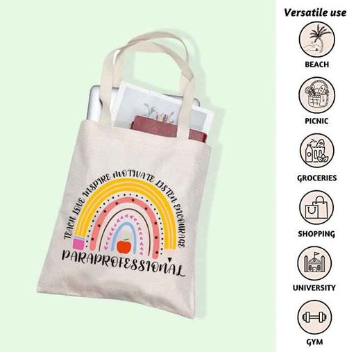 Paraprofessional Survival Kit Para Teacher Gift Paraprofessional Zipper Pouch Makeup Bag Paraeducator Appreciate Gift Teacher Aide Gift (Paraprofessional Tote)