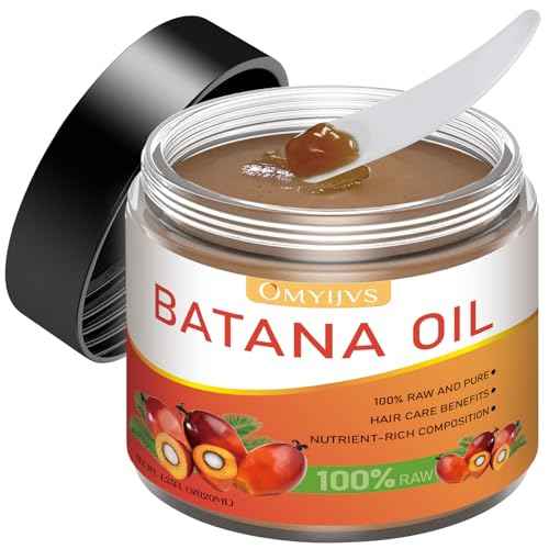 Batana Oil for Hair Growth: 100% Organic & Pure Dr Sebi Unrefined Batana Oil from Honduras - Repairs Damaged Hair - Prevents Hair Loss - Enhances Hair Thickness for Men & Women 4.2 oz