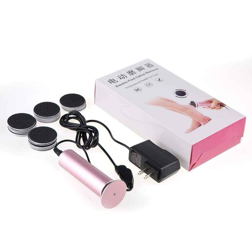 Electric Callus Remover for Feet Adjustable Speed, Electric Foot Callus Remover with 60pcs Replacement Sandpaper Discs, Powerful Pedicure Electronic Foot File for Dead Dry Hard Skin Calluses(US)