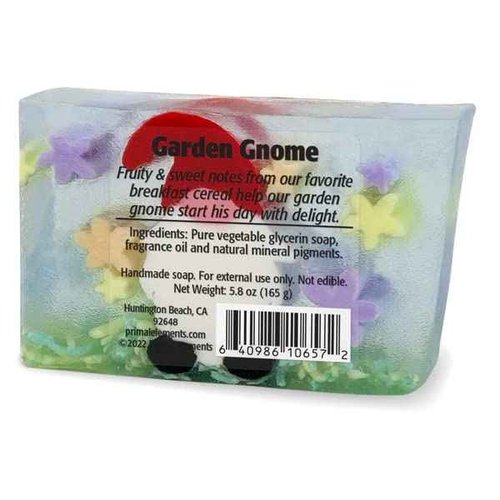 Primal Elements Garden Gnome Soap for Body, Face, and Hands – Fun for Everyone - – Pack of 4 (Fruity Breakfast Cereal)