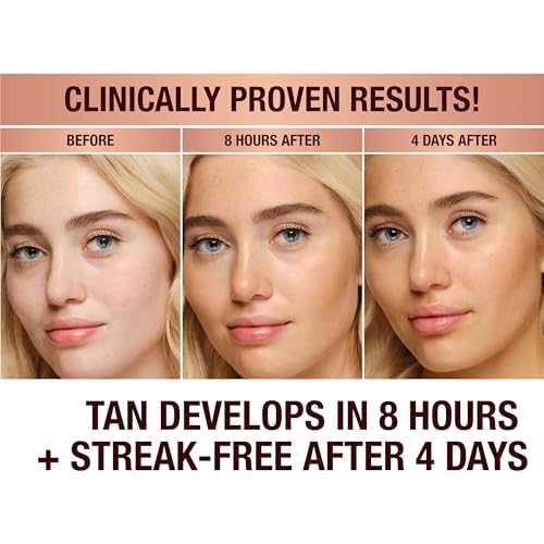 Charlotte Tilbury Beautiful Skin Tanning Drops - Body & Face Bronzing Drops Enriched with Hyaluronic Acid for Long-Lasting Hydration - Leaves Skin with a Natural, Radiant Glow