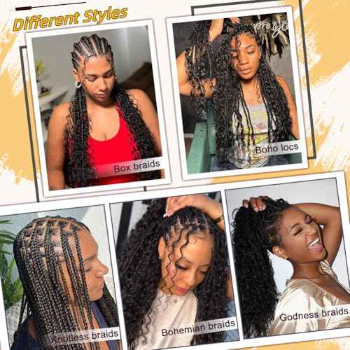 Curly Human Braiding Hair for Boho Braids Bohemian Deep Wave Bulk 100% Human Hair for Micro Braiding Hair Wet and Wavy Boho Knotless Braids Hair No Weft 2 Bundles