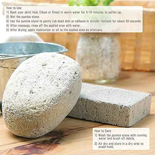 Pumice Stone, Natural [Made in Japan] Ergonomic Shape, Extra Fine Texture, Hard & Cracked Skin Callus Remover for Men, Women, Kids and Gifts.(2pcs Set(Coarse/Fine Smooth))