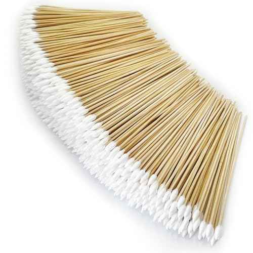 1000 ct Gun Cleaning Swabs - 6-Inch Cotton Swabs with Pointed Tips for Versatile and Effective Cleaning of Guns, Jewelry, and More, Made with Original Cotton and Natural Wood