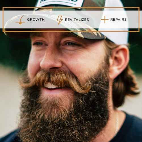 Live Bearded Beard Boost - Beard Growth Vitamins for Men with Biotin, Collagen, Silica, Fo-Ti Root - Facial Hair Growth for Men, Made in The USA | 60-Day Supply
