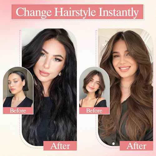 SEGO One Piece Clip in Extensions, 5 Clips Real Human Hair Extensions, Long Straight, 24 inches, #02 Dark Brown