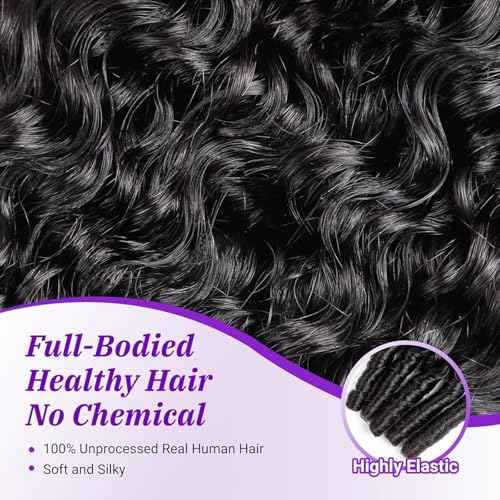 Burmese Curly Bundles Human Hair 14 16 18 Inches 3 Bundles 3C4A Water Wave Quick Weave with Spiral Curly End 100% Raw Human Hair Bundles Curly Hair Extensions for Women Natural Black